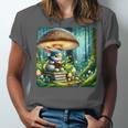 Rabbit Reading Book Under Large Mushroom Easter Bandana Unisex Jersey T-Shirt