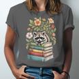 Raccoon Books Reading Flowers Unisex Jersey T-Shirt
