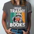 Raccoon Smutty Book Lover Spicy Romance Novels Women's Unisex Jersey T-Shirt
