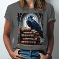 Raven On A Stack Of Books Wisdom Of Odin Unisex Jersey T-Shirt Raven On A Stack Of Books Wisdom Of Odin Unisex Jersey T-Shirt