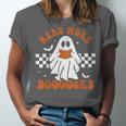 Read More Books Cute Ghost Reading Book Teacher Halloween Unisex Jersey T-Shirt