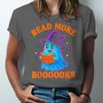 Read More Books Halloween Book Cute Ghost Reading Teaching Unisex Jersey T-Shirt