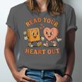 Read Your Heart Out Teacher Valentines Reading Book Love Unisex Jersey T-Shirt Read Your Heart Out Teacher Valentines Reading Book Love Unisex Jersey T-Shirt