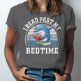 I Read Past My Bedtime Reading Dolphin Book Lover Unisex Jersey T-Shirt