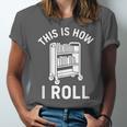 Reader Librarian Library This Is How I Roll Book Cart Meme Unisex Jersey T-Shirt