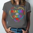 Readers Are Leaders Reading Teacher Women Kids Book Lovers Unisex Jersey T-Shirt