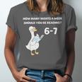 Reading 6-7 Silly Goose Read Books Bookish Bookworm Unisex Jersey T-Shirt