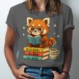 Reading Book Lover Red Panda Read Books Be Kind Stays Weird Unisex Jersey T-Shirt