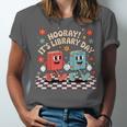 Reading Book Lover School Librarian Hooray It's Library Day Unisex Jersey T-Shirt