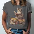 Reading Cat Book Lover Unisex Jersey T-Shirt Reading Cat Book Lover Unisex Jersey T-Shirt