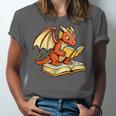 Reading Dragon Book Lover Bookworm Reader Unisex Jersey T-Shirt