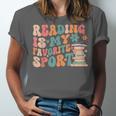 Reading Is My Favorite Sport Retro Groovy Book Lovers Unisex Jersey T-Shirt Reading Is My Favorite Sport Retro Groovy Book Lovers Unisex Jersey T-Shirt