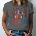 Reading Freadom Freedom Book Lover 4th Of July Men Women Unisex Jersey T-Shirt
