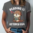 Reading Is Otterly Fun Otter Bookworm Book Lover Librarian Unisex Jersey T-Shirt Reading Is Otterly Fun Otter Bookworm Book Lover Librarian Unisex Jersey T-Shirt