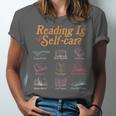 Reading Is Self Care Mental Health Read More Book Unisex Jersey T-Shirt Reading Is Self Care Mental Health Read More Book Unisex Jersey T-Shirt