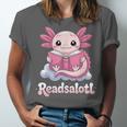Readsalotl Axolotl Reading Cute Book Lover Bookworm Unisex Jersey T-Shirt Readsalotl Axolotl Reading Cute Book Lover Bookworm Unisex Jersey T-Shirt