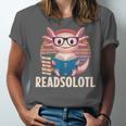 Readsolotl Axolotl Reading Book Lover Kawaii Bookworms Unisex Jersey T-Shirt