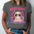 Readsolotl Pink Kawaii Axolotl Book Lover Reading Unisex Jersey T-Shirt Readsolotl Pink Kawaii Axolotl Book Lover Reading Unisex Jersey T-Shirt