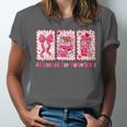 Retro Coquette Bow All Booked For Valentines Book Lover Cute Unisex Jersey T-Shirt