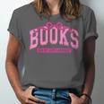Retro Pink Coquette Bow Valentine Book Lover Varsity Unisex Jersey T-Shirt