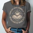 Retro Proud Introverted Book Club Anti Social Reader Unisex Jersey T-Shirt