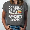 Retro Reading Is My Favorite Sport Baseball World Book Day Unisex Jersey T-Shirt