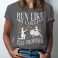 Run Like Mr Collins Just Proposed Vintage Book Quote Unisex Jersey T-Shirt Run Like Mr Collins Just Proposed Vintage Book Quote Unisex Jersey T-Shirt