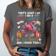School Secretary Read Books And Know Things Flowers Flamingo Unisex Jersey T-Shirt