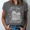Snow Is Falling Books Are Calling Winter Reading Unisex Jersey T-Shirt Snow Is Falling Books Are Calling Winter Reading Unisex Jersey T-Shirt