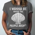 Solitude Introverts I Wanna Be Where The People Aren't Unisex Jersey T-Shirt