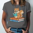 Squirrel Reading Book Glasses Bookworm Librarian Unisex Jersey T-Shirt Squirrel Reading Book Glasses Bookworm Librarian Unisex Jersey T-Shirt