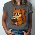 Squirrel Reading Book Lover Unisex Jersey T-Shirt