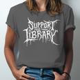 Support Your Local Library Horror Bookworm Unisex Jersey T-Shirt