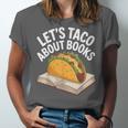 Taco Books Mexican Reading Teacher Book Lovers Bookish Unisex Jersey T-Shirt