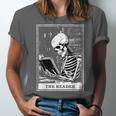 Tarot Card Shirt The Reader Tarot Skeleton Reading Book Unisex Jersey T-Shirt Tarot Card Shirt The Reader Tarot Skeleton Reading Book Unisex Jersey T-Shirt