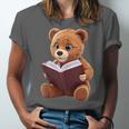 Teddy Bear Reading a Book Unisex Jersey T-Shirt
