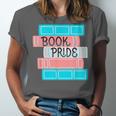 Threadless Grey Sky Chai Trans Book Pride Graphic Unisex Jersey T-Shirt