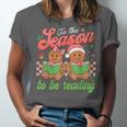 Tis The Season Book Reading Gingerbread Teacher Librarian Unisex Jersey T-Shirt Tis The Season Book Reading Gingerbread Teacher Librarian Unisex Jersey T-Shirt