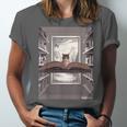Totally Weird Tees Cat Library Book Reading Literary Unisex Jersey T-Shirt