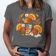 Turkey Reading Books Fall Thanksgiving Teacher Librarian Unisex Jersey T-Shirt Turkey Reading Books Fall Thanksgiving Teacher Librarian Unisex Jersey T-Shirt