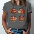 Turkey Reading Books Shirt Thanksgiving Turkey Bookworm Unisex Jersey T-Shirt