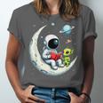 UFO Alien Astronaut Reading Book In Space Unisex Jersey T-Shirt