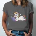 Unicorn Bookworm Believe In Yourself Cute And Inspirational Unisex Jersey T-Shirt