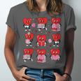 Valentines Day Librarian Heart Reading Book Women Men Kids Unisex Jersey T-Shirt