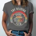 Vintage Try Reading Books Instead Of Banning Them Book Lover Unisex Jersey T-Shirt