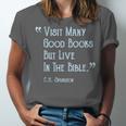 Visit Many Good Books But Live In The Bible Spurgeon Quote Unisex Jersey T-Shirt