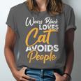 Wears Loves Cats Avoids People I Introvert Unisex Jersey T-Shirt Wears Loves Cats Avoids People I Introvert Unisex Jersey T-Shirt