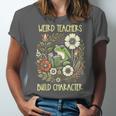 Weird Teachers Build Character Frog Reading Book Librarian Unisex Jersey T-Shirt Weird Teachers Build Character Frog Reading Book Librarian Unisex Jersey T-Shirt