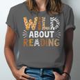 Wild About Reading Animal Bookworm Library Book Lover Reader Unisex Jersey T-Shirt