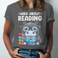 Wild About Reading Book Lover Hippo Unisex Jersey T-Shirt Wild About Reading Book Lover Hippo Unisex Jersey T-Shirt